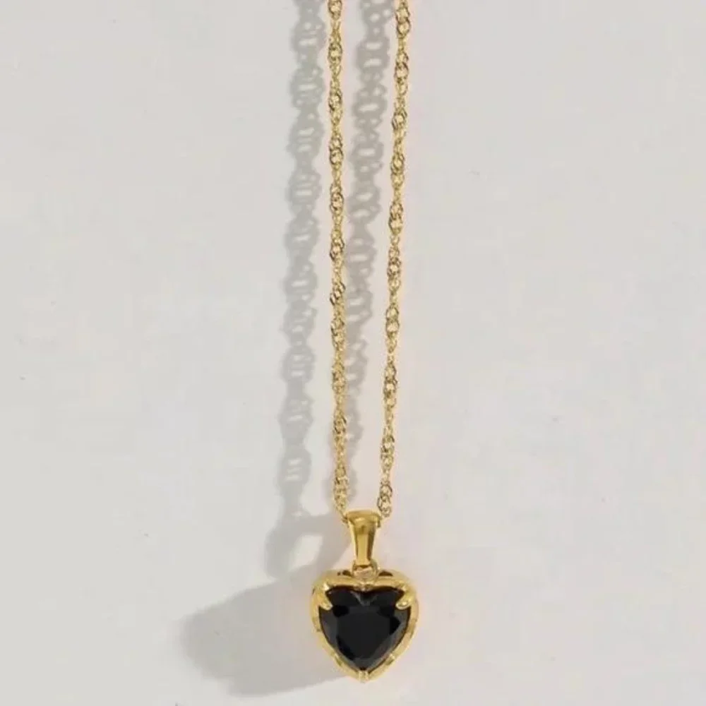 NEW LUXURY 18K GOLD DIAMOND CHAIN NECKLACE, NICE NECKLACE, CUTE NECKLACE - Picture 8 of 9